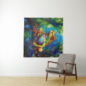Frog Art Tapestry Wandteppich (Beispiel (Horizontal))
