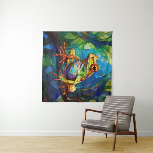 Frog Art Tapestry Wandteppich (Beispiel (Horizontal))