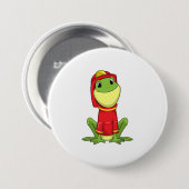 Frog as Firefighter with Helmet Button (Vorne & Hinten)