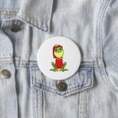 Frog as Firefighter with Helmet Button (Beispiel)