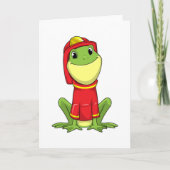 Frog as Firefighter with Helmet Karte (Vorderseite)