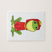 Frog as Firefighter with Helmet Puzzle (Horizontal)
