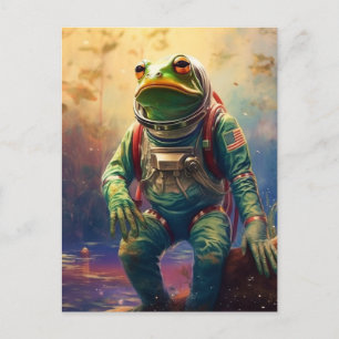 Frog Astronaut Postkarte