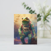 Frog Astronaut Postkarte (Stehend Vorderseite)