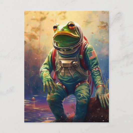 Frog Astronaut Postkarte (Vorderseite)