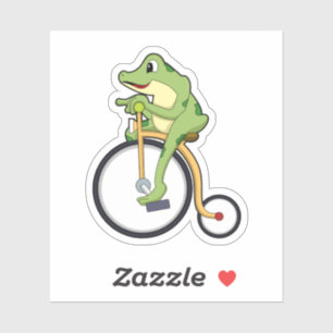 Frog at Circus with Bicycle.PNG Aufkleber