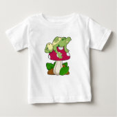 Frog at Sleeping with Mushroom Baby T-shirt (Vorderseite)