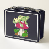 Frog at Sleeping with Mushroom Metall Brotdose (Rückseite)