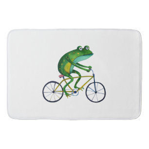 Frog auf dem Fahrrad Badematte