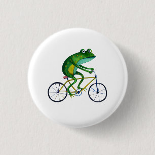 Frog auf dem Fahrrad Button
