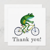 Frog auf dem Fahrrad Einladung (Vorne/Hinten)