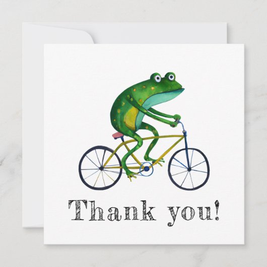 Frog auf dem Fahrrad Einladung (Vorderseite)
