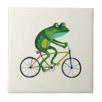 Frog auf dem Fahrrad