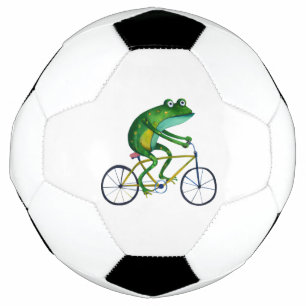 Frog auf dem Fahrrad Fußball