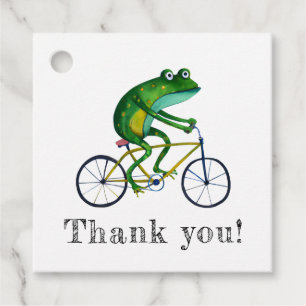 Frog auf dem Fahrrad Geschenkanhänger