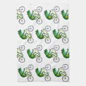 Frog auf dem Fahrrad Geschirrtuch (Vertikal)