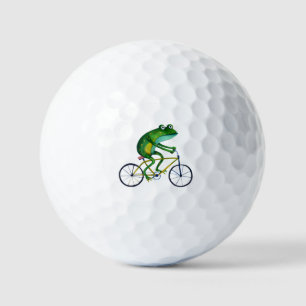 Frog auf dem Fahrrad Golfball