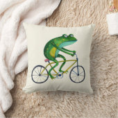 Frog auf dem Fahrrad Kissen (Decke)