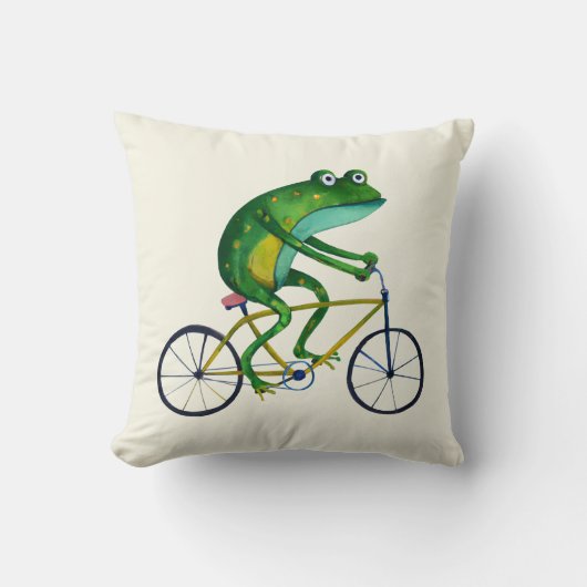 Frog auf dem Fahrrad Kissen (Vorderseite)