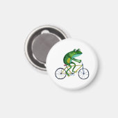 Frog auf dem Fahrrad Magnet (Vorderseite/Rückseite)
