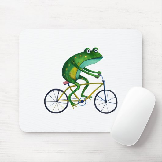 Frog auf dem Fahrrad Mousepad (Mit Mouse)