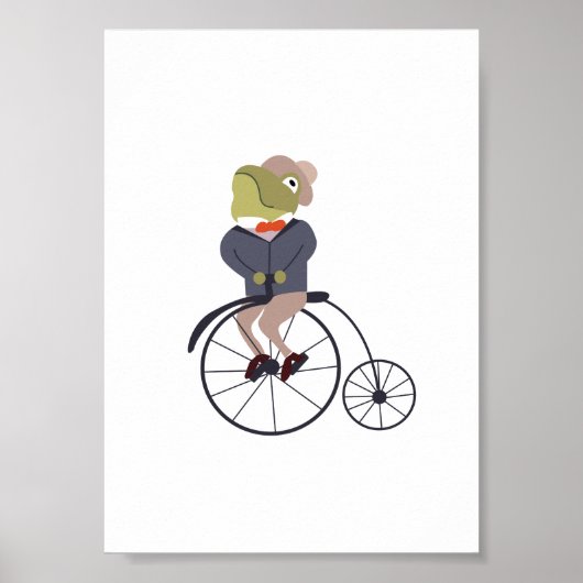 Frog auf dem Fahrrad Poster (Vorne)