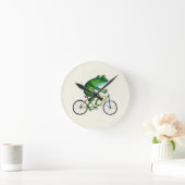 Frog auf dem Fahrrad Runde Wanduhr (Zuhause)