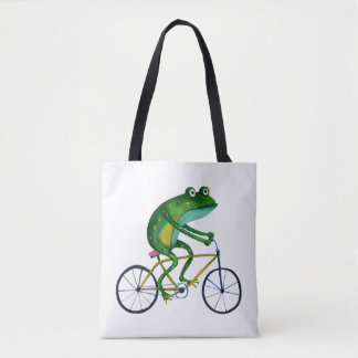 Frog auf dem Fahrrad Tasche