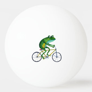 Frog auf dem Fahrrad Tischtennisball