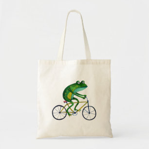 Frog auf dem Fahrrad Tragetasche