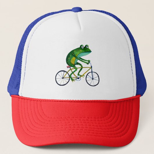 Frog auf dem Fahrrad Truckerkappe (Vorderseite)