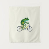 Frog auf dem Fahrrad Wandteppich (Vorderseite)