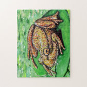Frog auf einem Lily Pad Gemälde Puzzle (Vertikal)
