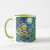FROG AUF EINEM LOG, CHARMY CHRISTMAS BULLFROG TASS TASSE (Links)