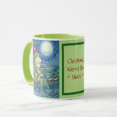 FROG AUF EINEM LOG, CHARMY CHRISTMAS BULLFROG TASS TASSE (Vorderseite Links)