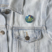 FROG AUF LOG CHRISTMAS HOLIDAY BUTTON Round (Beispiel)