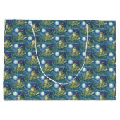 FROG AUF LOG SANTA, CHRISTMAS GROSSE GIFT BAG GROßE GESCHENKTÜTE (Rückseite)