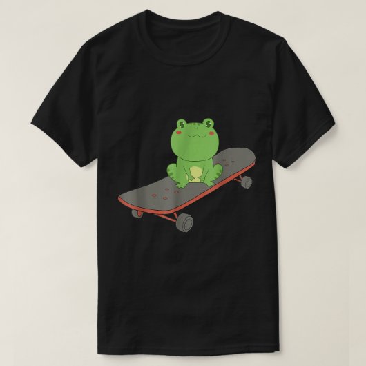 Frog auf Skateboard (3) T-Shirt (Design vorne)