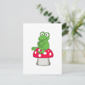 FROG AUF TOADSTOOL POSTKARTE (Stehend Vorderseite)