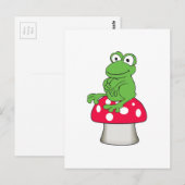 FROG AUF TOADSTOOL POSTKARTE (Vorne/Hinten)