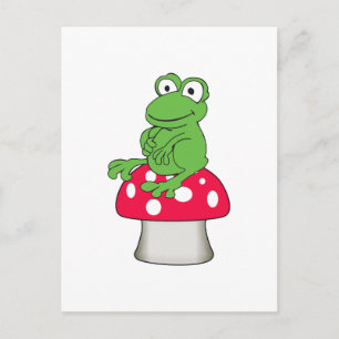 FROG AUF TOADSTOOL POSTKARTE