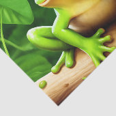 Frog auf Zweig Natur Kunst Seidenpapier (Ausschnitt)