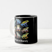 Frog Autism Neurodiversity is Necessary SPED Zweifarbige Tasse (Vorderseite Links)