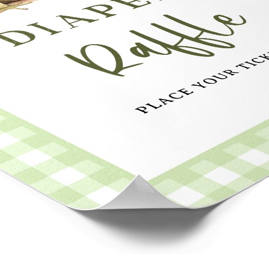 Frog Baby Duell Windeln Raffel Ticket Schild (Ecke)