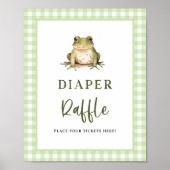 Frog Baby Duell Windeln Raffel Ticket Schild (Vorne)