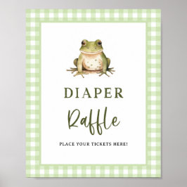 Frog Baby Duell Windeln Raffel Ticket Schild