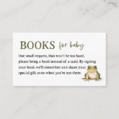 Frog Baby Dusche bringen Buchungsanfrage Begleitkarte (Vorderseite)