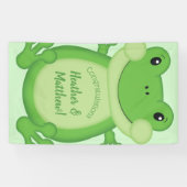 Frog Baby Dusche Green Banner (Horizontal)