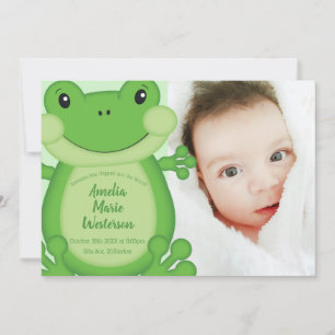 Frog Baby Dusche Green Einladung
