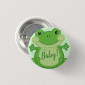 Frog Baby Dusche Grün Button (Vorne & Hinten)